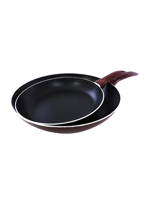 RoyalFord 2-Pieces Fry Pan, RF1754-FPSET, 22 & 28cm, Red