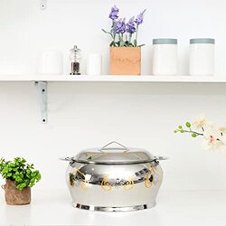 Royalford 5 Ltr Romeo Round Stainless Steel Hotpot, RF11447, 31x16.5x31 cm, Silver