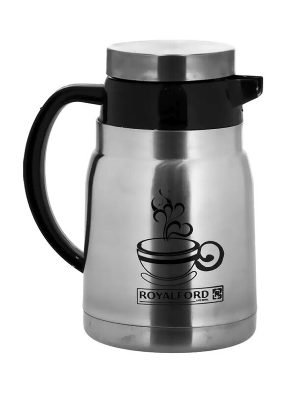 

RoyalFord 400ml Montage Stainless Steel Coffee Pot, Silver/Black