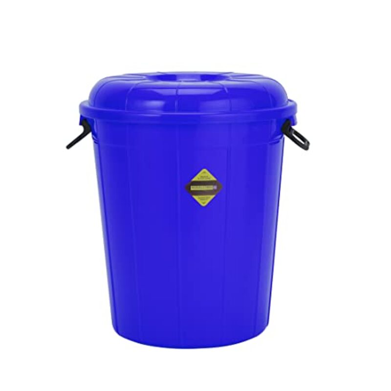 Royalford Economy Drum with Lid, 60 Liters, Assorted Colours