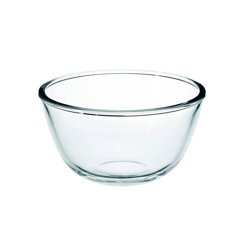 Royalford 1.5L Glass Mixing Bowl, Transparent