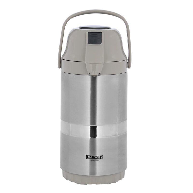 

Royalford 2.5Ltr H360 Thermo Airpot Flask, RF10123, Grey