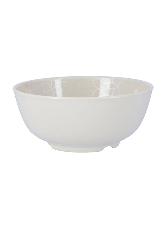 RoyalFord 6-inch Melamine Serving Bowl, White Pearl