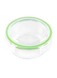 RoyalFord Round Glass Airtight Container, 600ml, Clear/Green