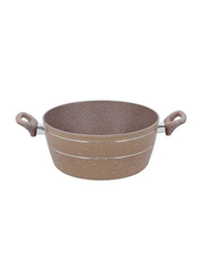 RoyalFord 26cm Granite Coated Smart Casserole with Glass Lid, RF9469, 41x27.5x13, Beige