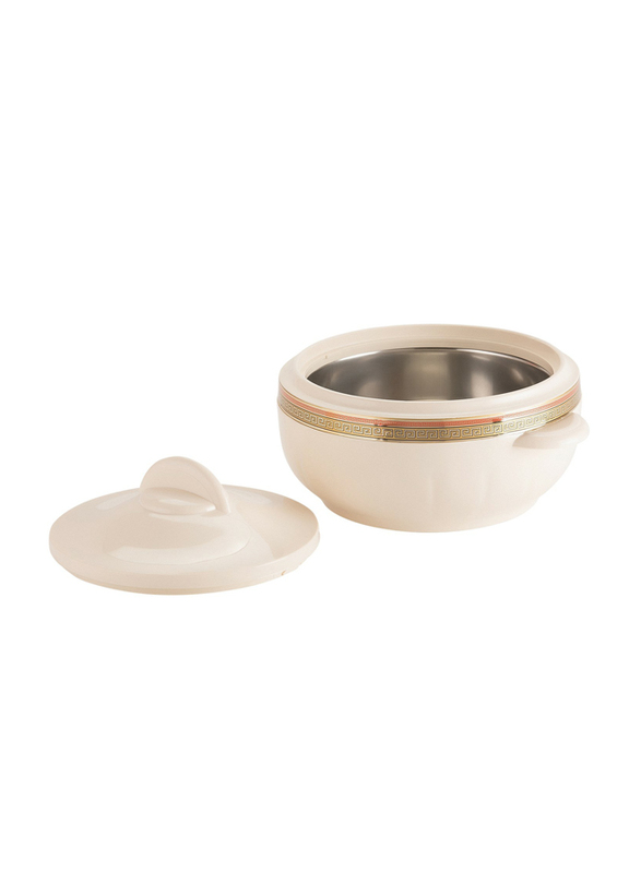 Royalford 3-Piece Plastic Classic Casserole Set with Lid, RF1643, White