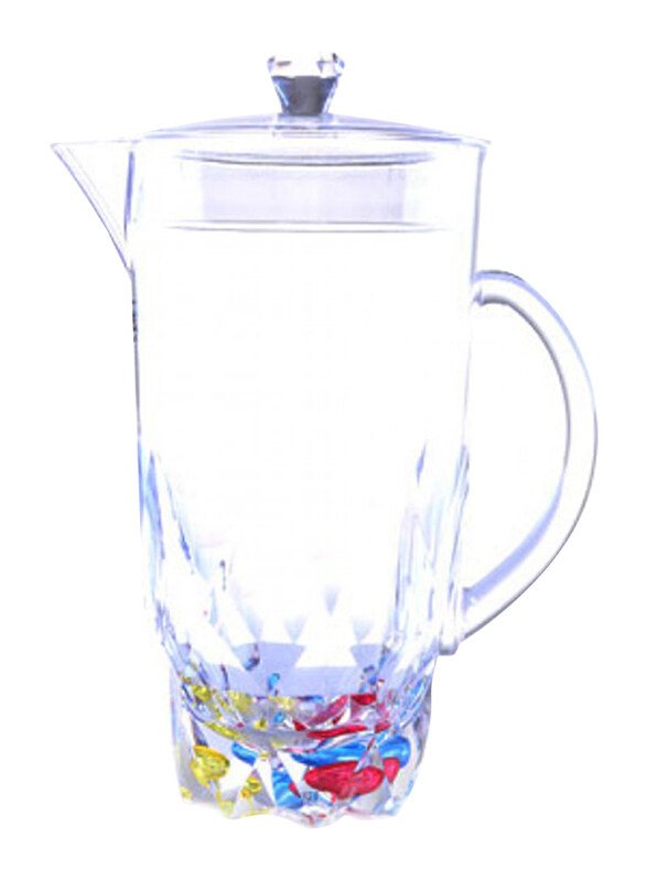 RoyalFord 2 Ltr Acrylic Crystal Transparent Jug, RF6887, Clear