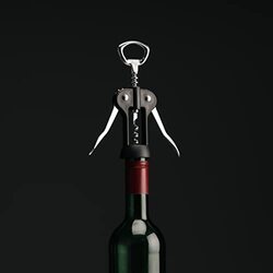 Royalford Stainless Steel Wine Bottle Opener, Black/Silver