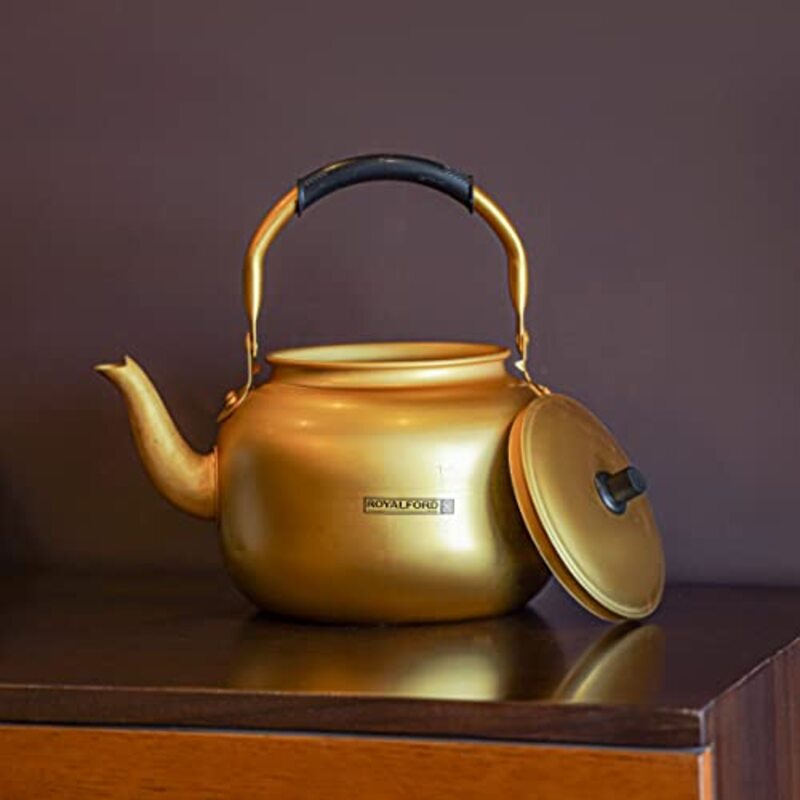 Royalford 6 Ltr Aluminium Tea Kettle, RF10770, Gold