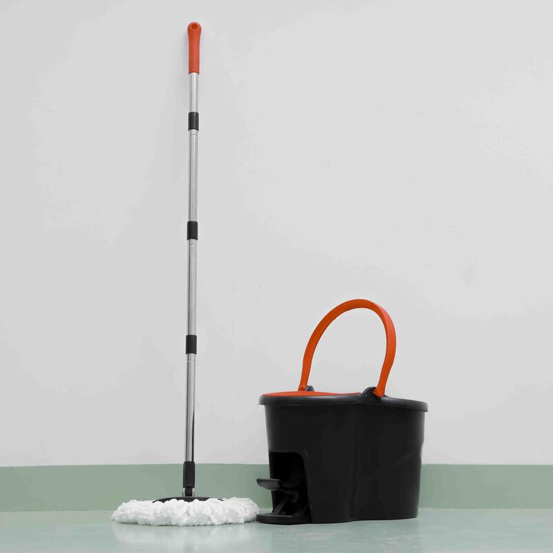 Royalford Microfiber Turbo Spin Easy Mop, RF10105, Red