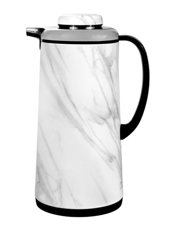 RoyalFord 1.6 Ltr Double Wall Marble Stainless Steel Vacuum Flask, RF9593, White