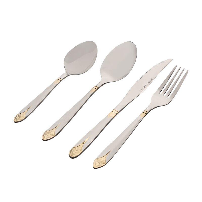 

Royalford 24-Piece Royal Stainless Steel Mirror Polished Cutlery Set, RF10314, Silver