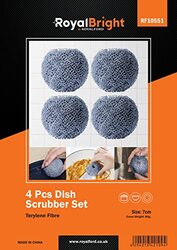 Royalford Dish Terylene Fiber Scrubber Set, RF10551, Multicolour, 4 x