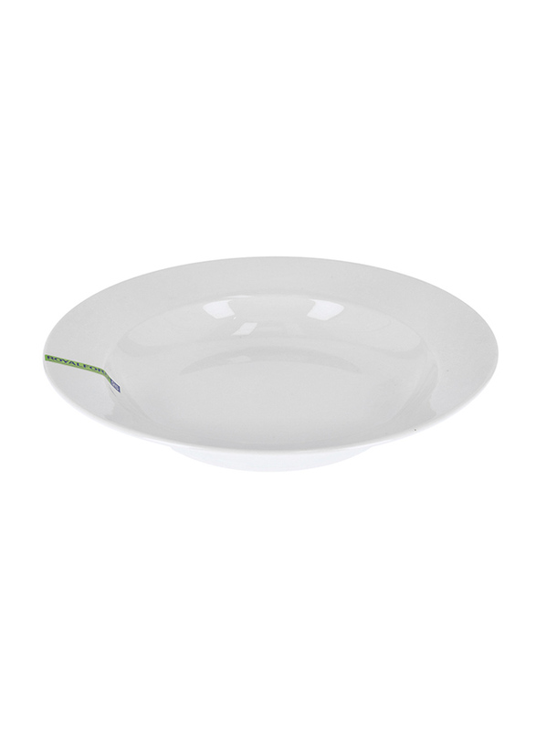 Royalford 10-inch Deep Serving Plate, RF8760, White