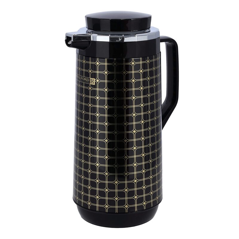 Royalford 1.9Ltr Double Wall Vacuum Flask Thermos with Lid, RF10406, Black