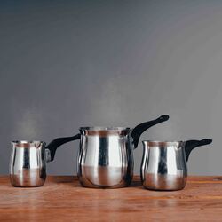 Royalford 3-Piece Stainless Steel Coffee Warmer Set, RF10675, Silver