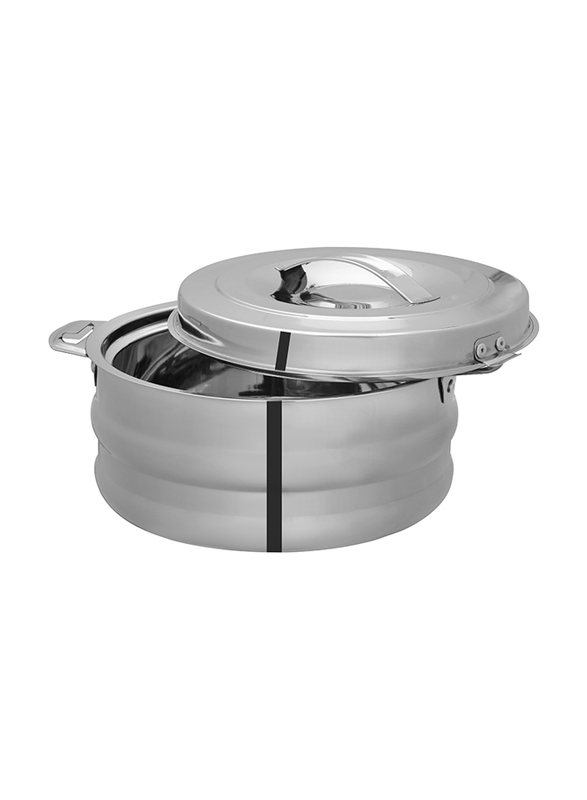 Royalford 1 Ltr Galaxy Stainless Steel Double Wall Hot Pot, RF10540, Silver
