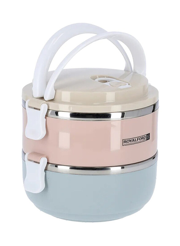 

RoyalFord Two Layer Round Lunch Box, 1400ml, Multicolour