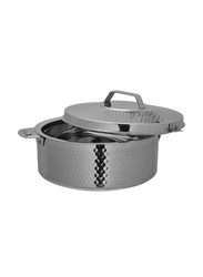 Royalford 5 Ltr Reeva Hammered Double Wall Stainless Steel Hot Pot, RF10539, Silver