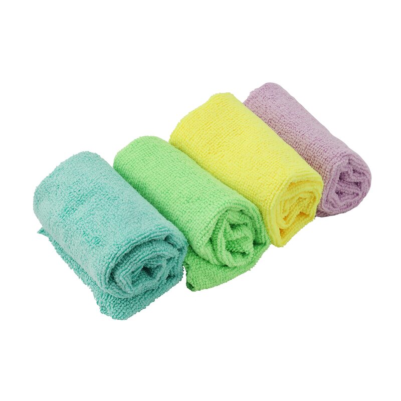 Royalford RoyalBright Microfiber Cleaning Towels, RF11075, Multicolour, 4 x