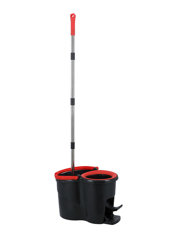 Royalford Microfiber Turbo Spin Easy Mop, RF10105, Red
