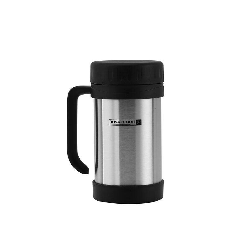 

Royalford 500ml Vacuum Mug with Handle, RF11138, Silver