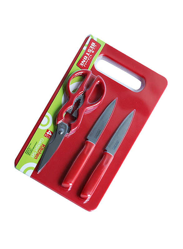 

RoyalFord 4-Pieces Stainless Steel Kitchen Tools Set, RF6968, Red