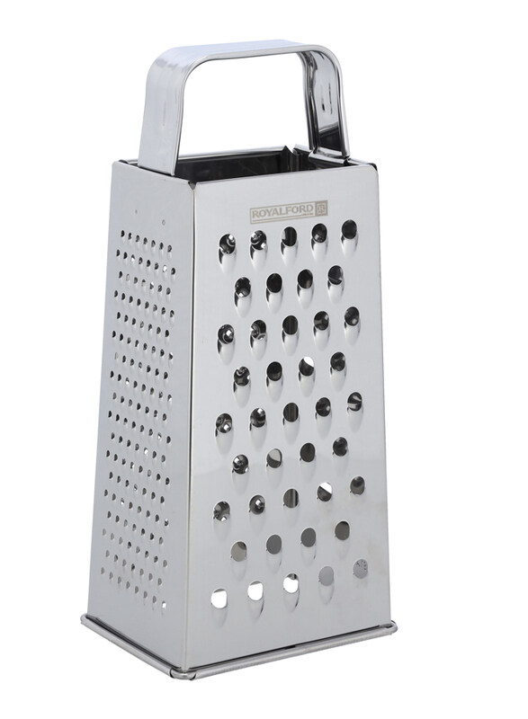 RoyalFord 9-inch Stainless Steel 4 Side Grater, Silver