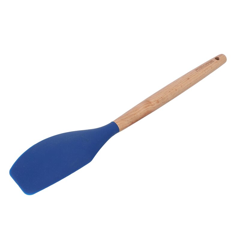 Royalford Silicone Spatula Cooking Spoon with Wooden Handle, Multicolour