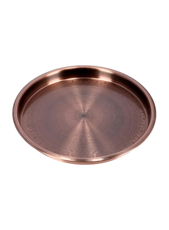 

RoyalFord 40cm Copper Plated Round Serving Tray, RF9568, Brown