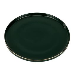 Royalford 7.5-inch China Round Fine Bone Desert Plate, Royal Green