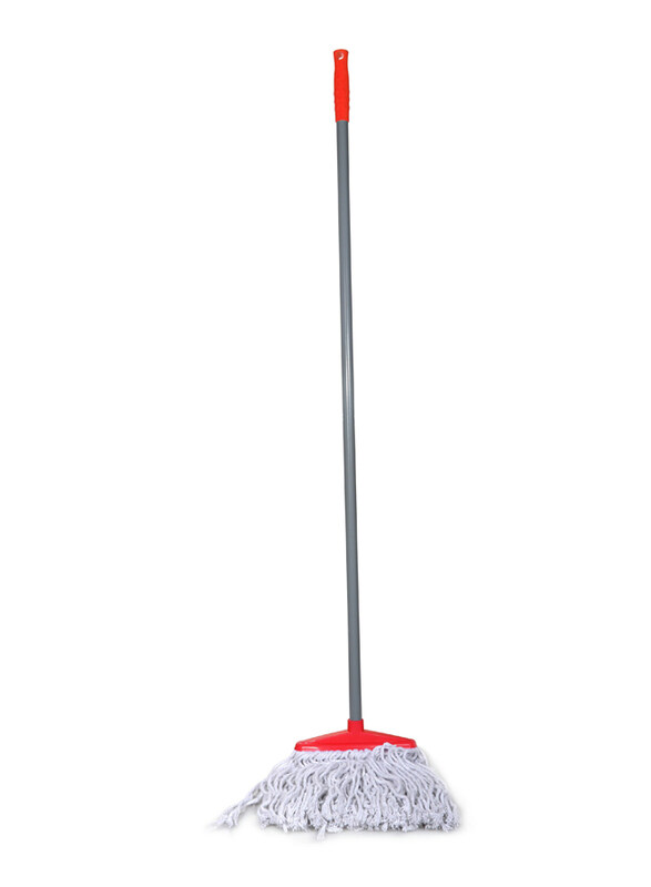 

Delcasa Cotton Mop Head With Iron Pole, White/Red