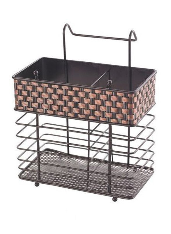 

RoyalFord Cutlery Holder Rack, Black/Brown