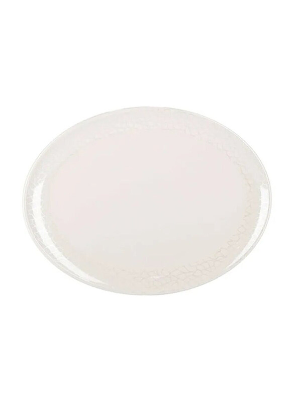 

RoyalFord 14-inch Melamine Oval Plate, RF4496, White Pearl