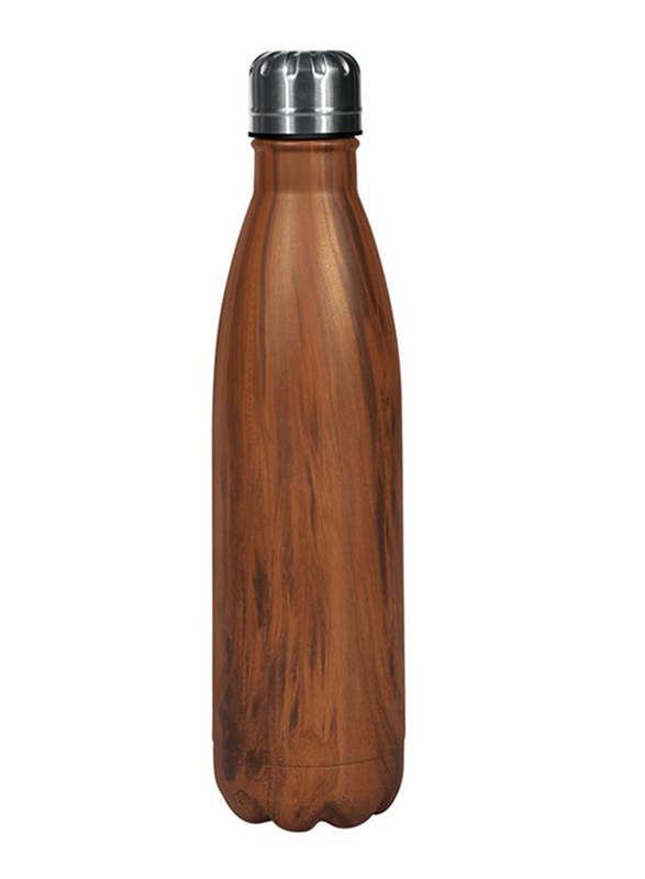 RoyalFord 500ml Stainless Steel Marble Design Vacuum Bottle, RF9475, Brown