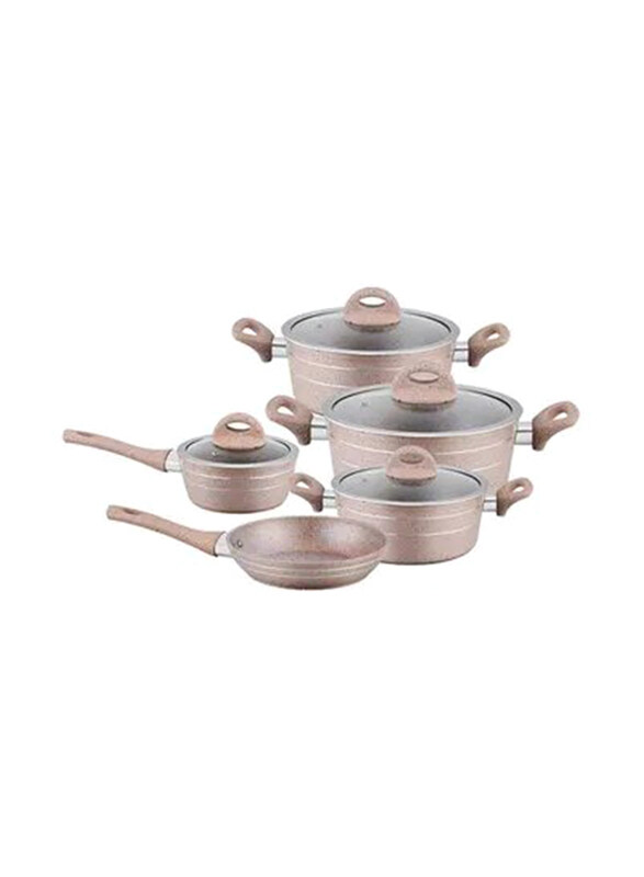 

RoyalFord 9 Piece Smart Forged Aluminum Cookware Set, RF9555, 61x40x21, Beige