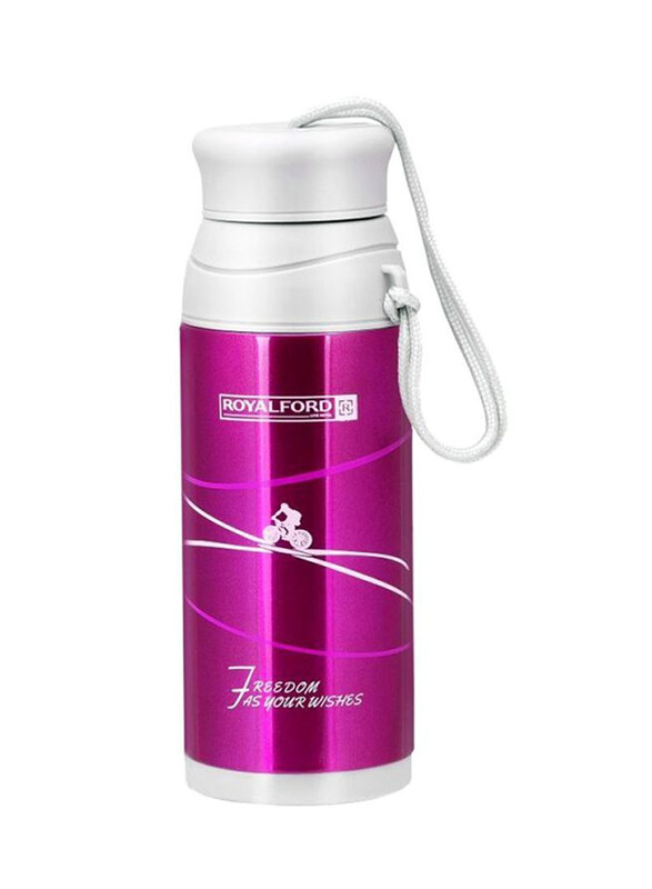 

RoyalFord 320ml Stainless Steel Water Bottle, RF6607PN, Pink/White
