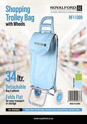Royalford Shopping Trolley Bag, 34L, RF11369, Blue