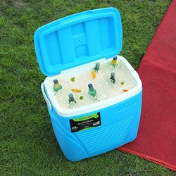 Royalford 28 Litres Insulated Ice Cooler Portable Cooler Box, RF10481, Blue