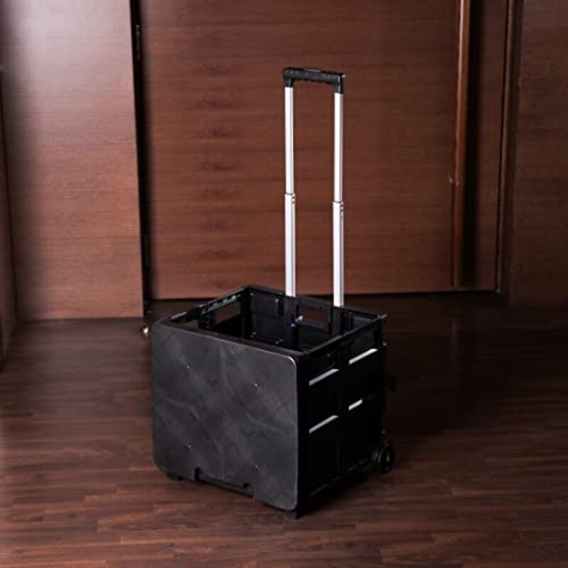 Royalford Multi-Purpose Utility Hand Cart with Handles & Wheels, 64L, RF11374, Black