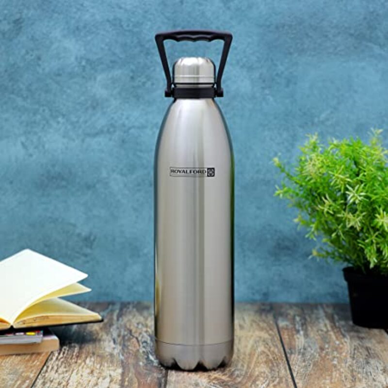 Royalford 2.2Ltr Double Wall Stainless Steel Vacuum Bottle, RF10179, Multicolour