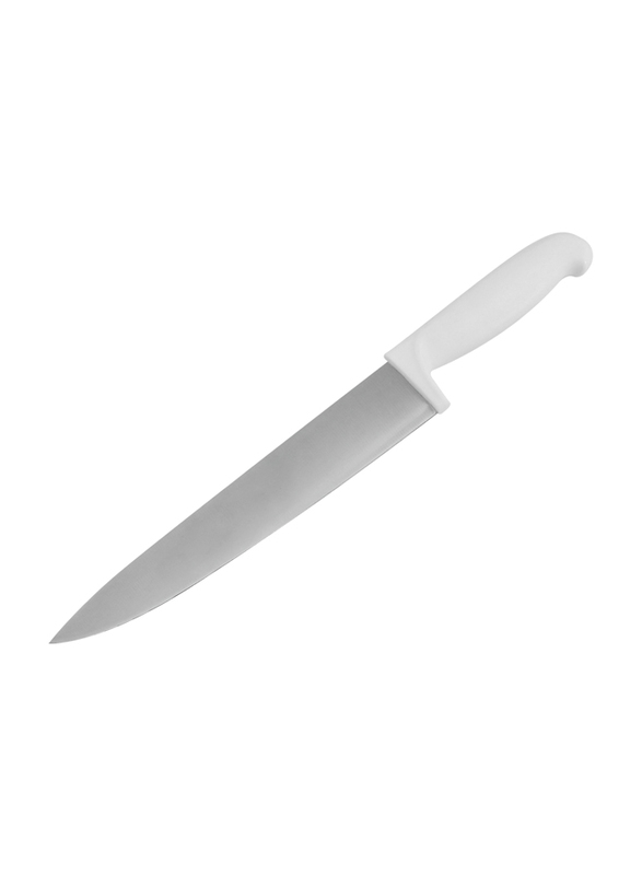 Royalford 8-inch Stainless Steel Chef Knife with PP Handle, White/Silver