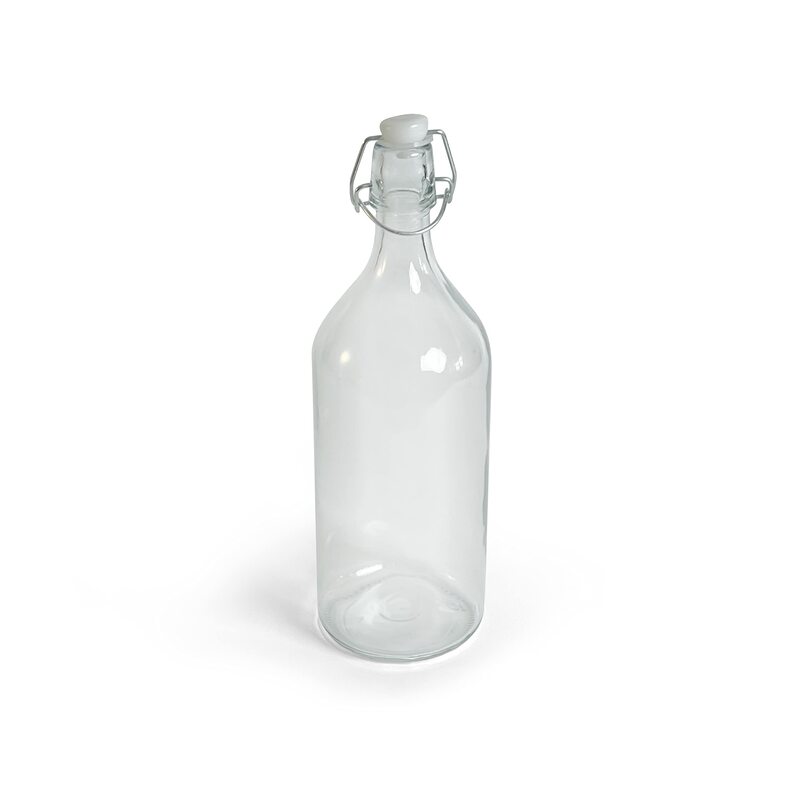 Royalford 1000ml Borosilicate Glass Bottle, RF11236, Clear