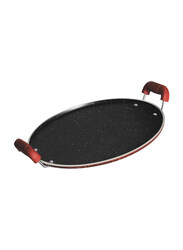 RoyalFord 33cm Aluminium Multi Purpose Round Tawa/Granite, Granite Coating, RF8378, Black