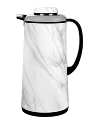 RoyalFord 1 Ltr Double Wall Marble Stainless Steel Vacuum Flask, RF9591, White