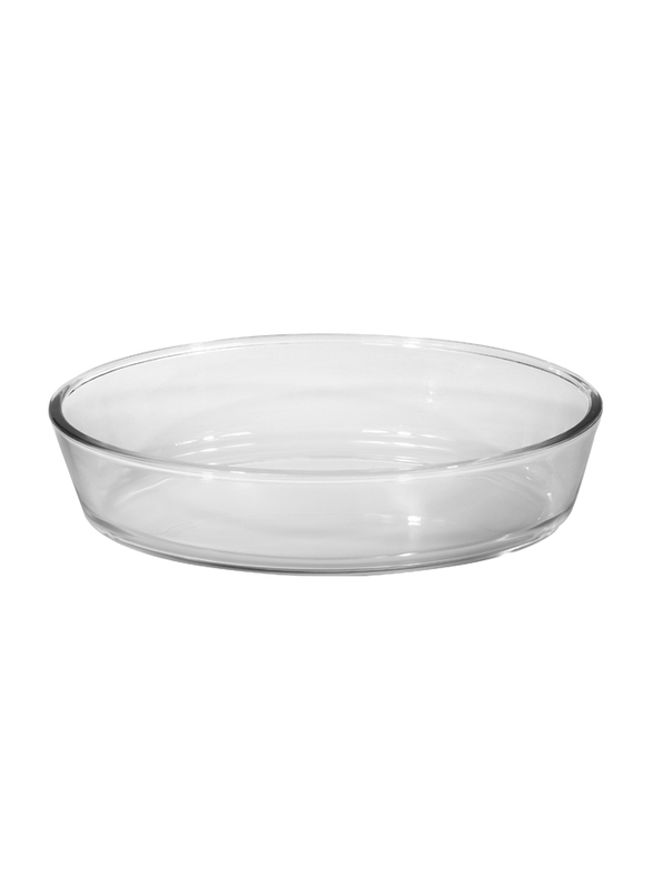 Royalford 3-Piece Oval Glass Baking Tray Set, 36.5 x 34.5 x 25.5cm, Clear