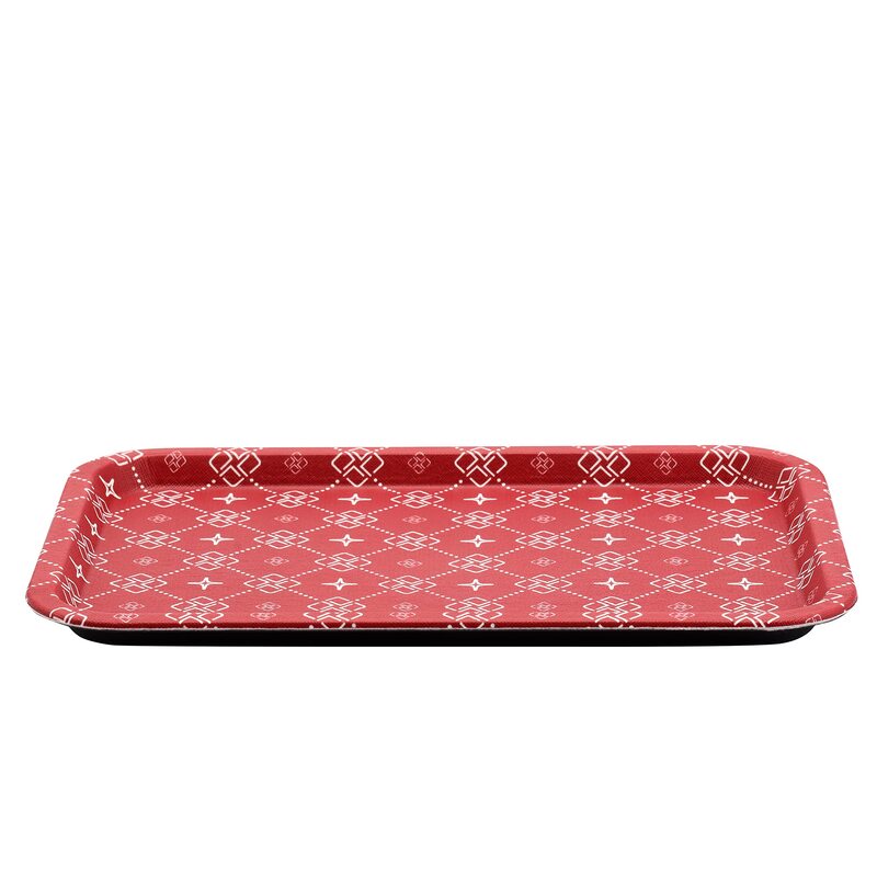 Royalford 21cm Rectangular Leather Tray, RF11268, Red