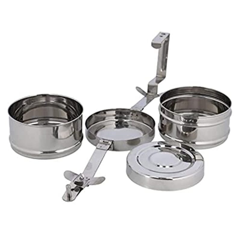 Royalford 2-Layer Stainless Steel Bombay Tiffin, RF10557, Silver