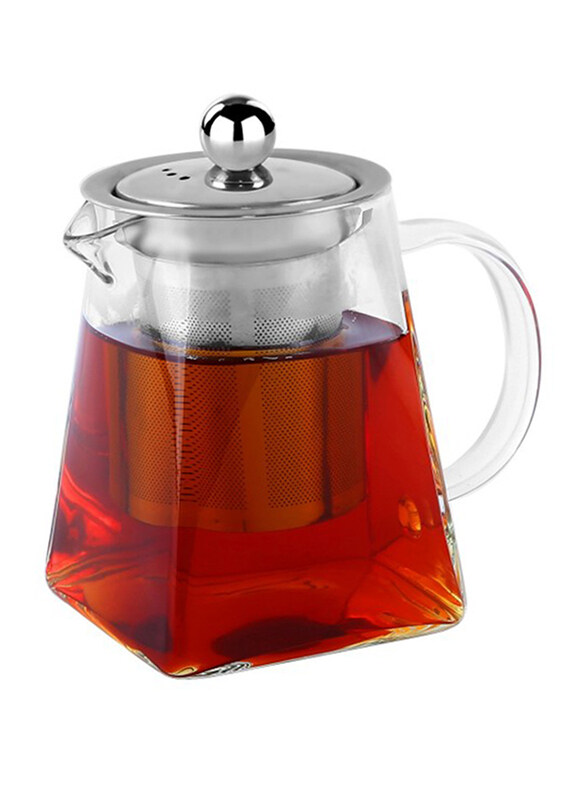 

RoyalFord 550ml Glass Tea Pot with Stainless Steel Strainer, RFU9085, Clear