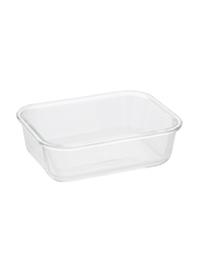 RoyalFord Rectangular Glass Food Container, 370ml, RF10318, Clear